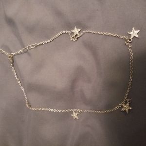Silver Rhinestone Star Adjustable Chocker